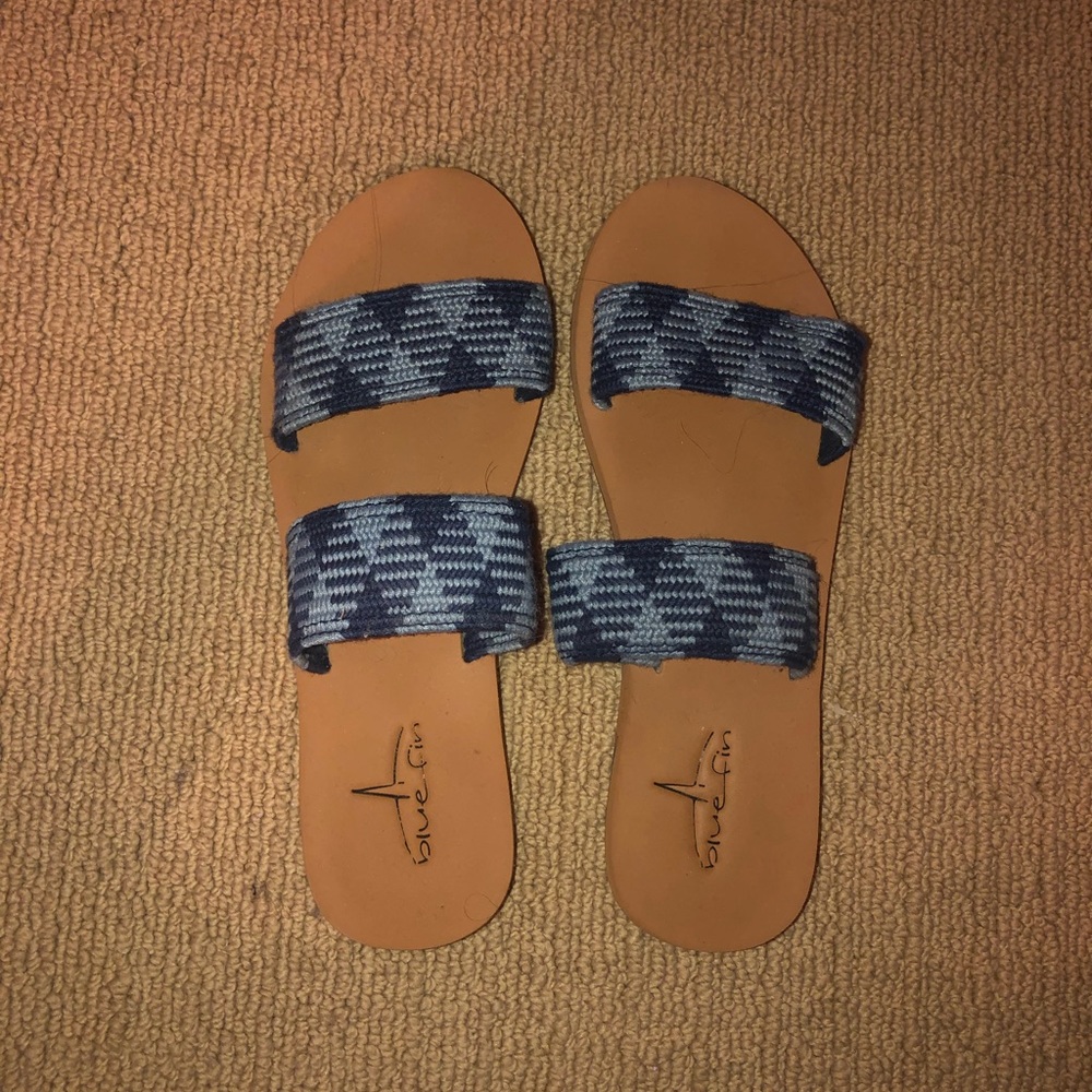 Bluefin Blue Two Strap Sandals
